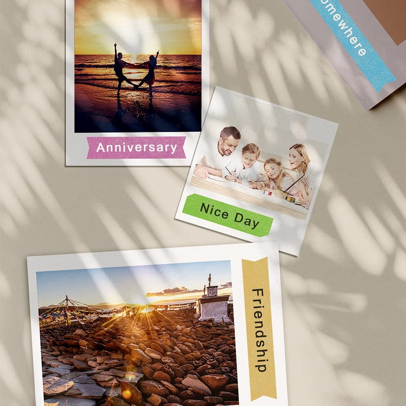 Pristar Compatible for DYMO COLORPOP Label Tape White Print on Blue/Pink/Purple Glitter 12mm 0.47" Work with DYMO COLORPOP! Label Maker, LabelManager 160 280 360D 420P PnP, 1/2 In x 10 Ft (3m), 3-Pack - Image 4